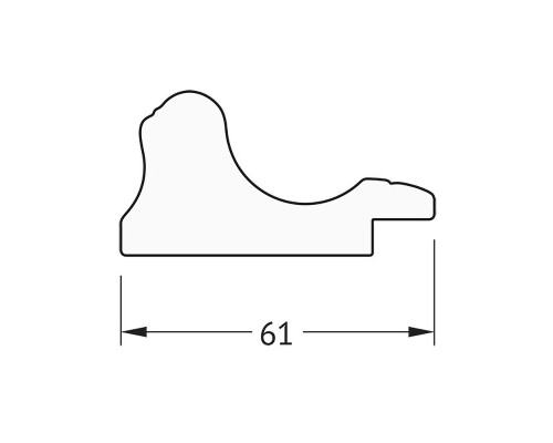 Зеркало Evoform Octagon 50х50 BY 3715 в багетной раме - Золотой акведук 61 мм