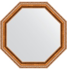 Зеркало Evoform Octagon 62х62 в багетной раме - Версаль бронза 64 мм