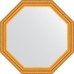 Зеркало Evoform Octagon 73х73 в багетной раме - Состаренное золото 67 мм