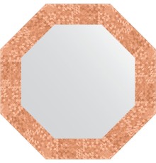 Зеркало Evoform Octagon 53х53 в багетной раме - Соты медь 70 мм