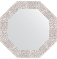 Зеркало Evoform Octagon 53х53 в багетной раме - Соты алюминий 70 мм