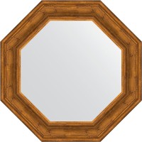 Зеркало Evoform Octagon 69х69 в багетной раме - Травленая бронза 99 мм