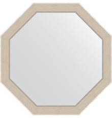Зеркало Evoform Octagon 59х59 в багетной раме - Травленое серебро 52 мм