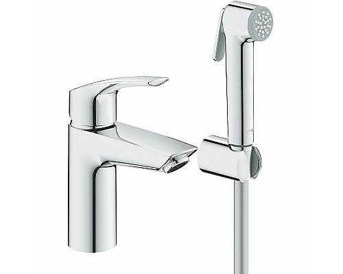 Смеситель для раковины Grohe Eurosmart 23124003 с гигиеническим душем Хром
