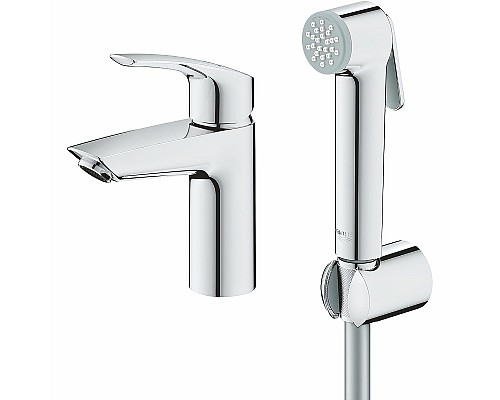 Смеситель для раковины Grohe Eurosmart 23124003 с гигиеническим душем Хром