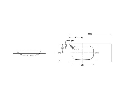 Столешница под раковину Kerama Marazzi Magica 120 MA.2.1.SG540620R\120 Бежевая матовая
