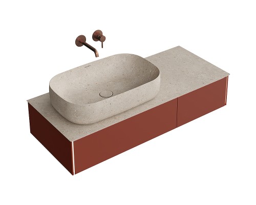 Тумба под раковину Kerama Marazzi Magica 120 MA.120.2\VR.M подвесная Венецианский красный