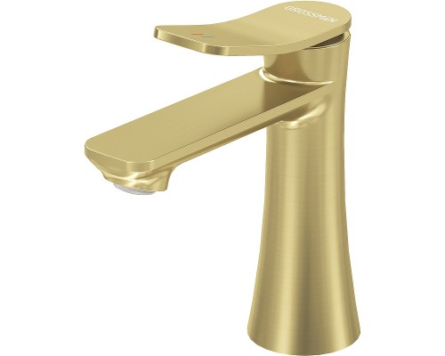 Смеситель для раковины Grossman Advans 510.K35.09.320 Золото брашированное