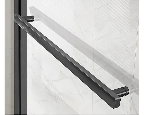 Душевой уголок Vincea Slim Soft 130x90 VSR-1SS9013CLGM профиль Вороненая сталь стекло прозрачное