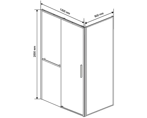 Душевой уголок Vincea Slim Soft 130x90 VSR-1SS9013CLGM профиль Вороненая сталь стекло прозрачное