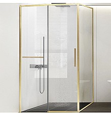 Душевой уголок Vincea Slim Soft 150x90 VSR-1SS9015CLG профиль Брашированное золото стекло прозрачное