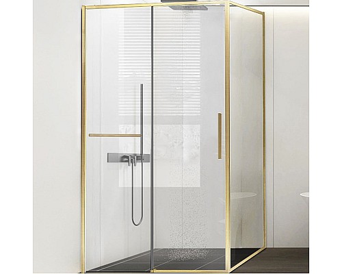 Душевой уголок Vincea Slim Soft 150x90 VSR-1SS9015CLG профиль Брашированное золото стекло прозрачное