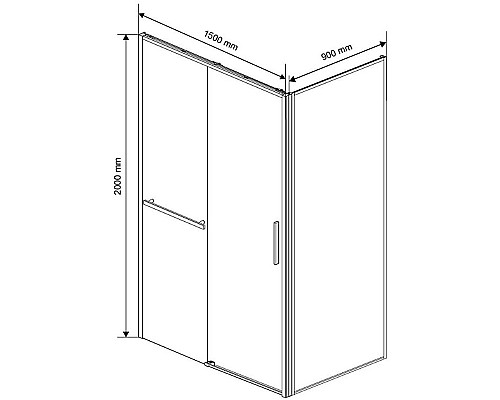 Душевой уголок Vincea Slim Soft 150x90 VSR-1SS9015CLG профиль Брашированное золото стекло прозрачное