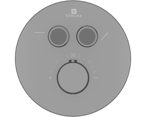 Смеситель для душа Vincea VSCV-322T-MGM с термостатом Вороненая сталь