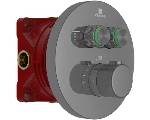 Смеситель для душа Vincea VSCV-322T-MGM с термостатом Вороненая сталь