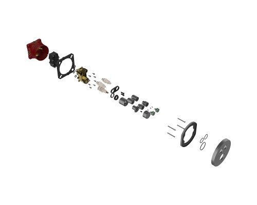 Смеситель для душа Vincea VSCV-322T-MGM с термостатом Вороненая сталь