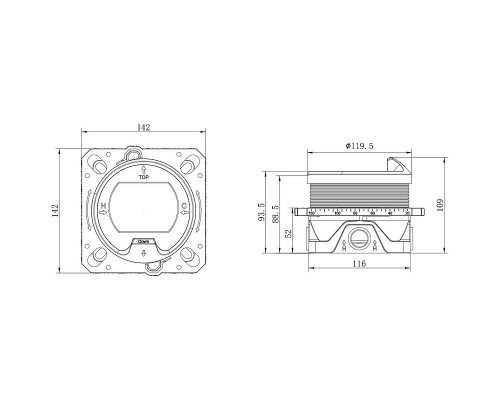 Смеситель для душа Vincea VSCV-322T-MGM с термостатом Вороненая сталь