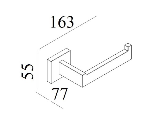 Держатель туалетной бумаги Boch Mann CR-F25-H10MB BM10654 Черный матовый