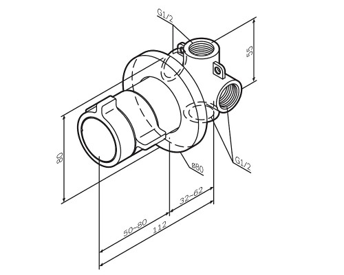 Смеситель для душа AM.PM X-Joy F85A65600 с термостатом Хром