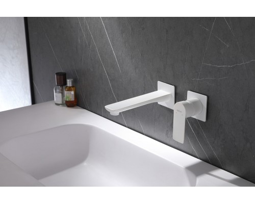 Смеситель для раковины Abber Weiss Insel AF8082FW Белый матовый