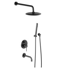 Душевая система Damixa Scandinavian Pure 936510300 Черная матовая