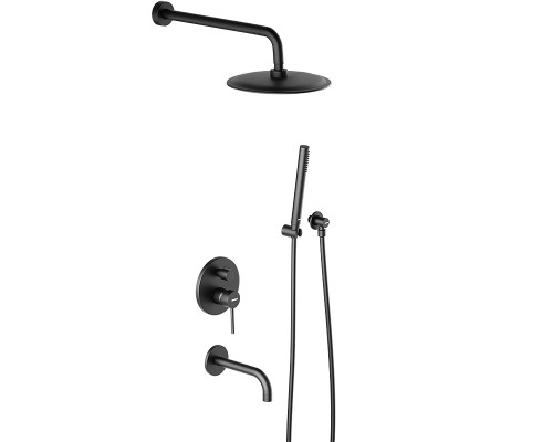 Душевая система Damixa Scandinavian Pure 936510300 Черная матовая