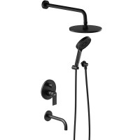 Душевая система Damixa Apollo 947510300 Черная матовая