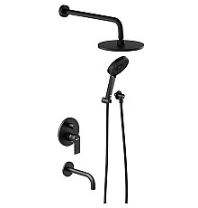 Душевая система Damixa Apollo 947510300 Черная матовая