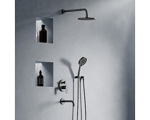 Душевая система Damixa Apollo 947510300 Черная матовая