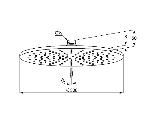 Верхний душ Kludi A-Qa 64330N0-00 Золото брашированное
