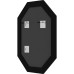 Зеркало Evoform Octagon 57x72 в багетной раме - Серебряный дождь 70 мм