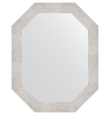 Зеркало Evoform Octagon 57x72 в багетной раме - Серебряный дождь 70 мм