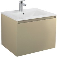 Тумба под раковину Art&Max Latina 60 AM-Latina-600-1C-SO-BGM подвесная Серо-бежевая матовая