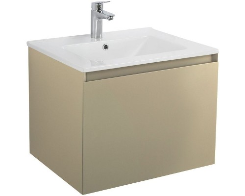 Тумба под раковину Art&Max Latina 60 AM-Latina-600-1C-SO-BGM подвесная Серо-бежевая матовая