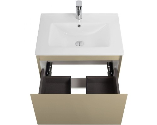 Тумба под раковину Art&Max Latina 60 AM-Latina-600-1C-SO-BGM подвесная Серо-бежевая матовая