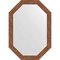 Зеркало Evoform Octagon 49x69 BY 7013 в багетной раме - Сухой тростник 51 мм