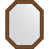 Зеркало Evoform Octagon 55x70 BY 7030 в багетной раме - Виньетка состаренная бронза 56 мм