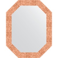 Зеркало Evoform Octagon 57x72 BY 7094 в багетной раме - Соты медь 70 мм