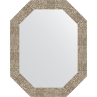 Зеркало Evoform Octagon 57x72 BY 7102 в багетной раме - Соты титан 70 мм