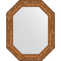 Зеркало Evoform Octagon 60x75 в багетной раме - Виньетка бронзовая 85 мм