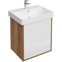 Тумба под раковину Kerama Marazzi Pro 55 PRO.55.2\OLM подвесная Белая матовая Швейцарский вяз