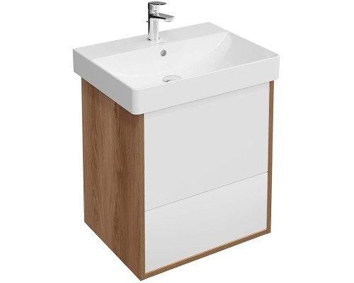 Тумба под раковину Kerama Marazzi Pro 55 PRO.55.2\OLM подвесная Белая матовая Швейцарский вяз