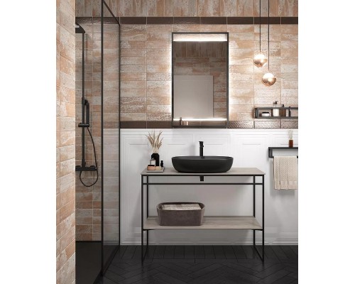 Зеркало Kerama Marazzi Plaza Next 60 PL.N.mi.P.60\BLK с подсветкой Черное матовое с сенсорным выключателем