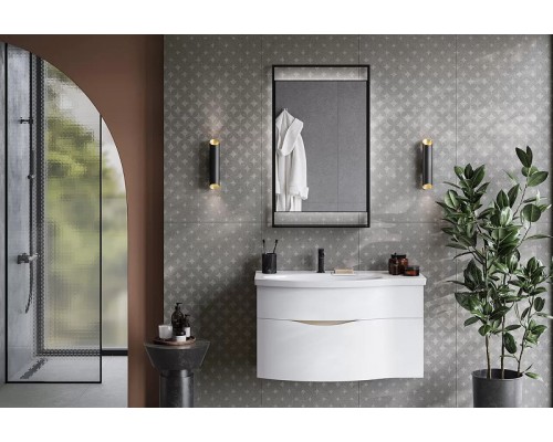 Зеркало Kerama Marazzi Plaza Next 60 PL.N.mi.P.60\BLK с подсветкой Черное матовое с сенсорным выключателем