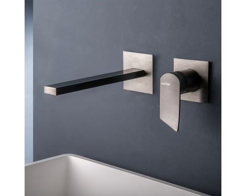 Смеситель для раковины Gattoni Soffio 8139/81DS Темный никель шлифованный