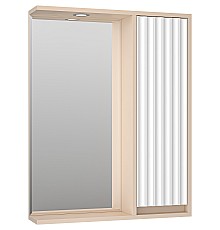 Зеркало со шкафом Brevita Balaton 65 R BAL-04065-03-01П с подсветкой Белое матовое Бежевое матовое
