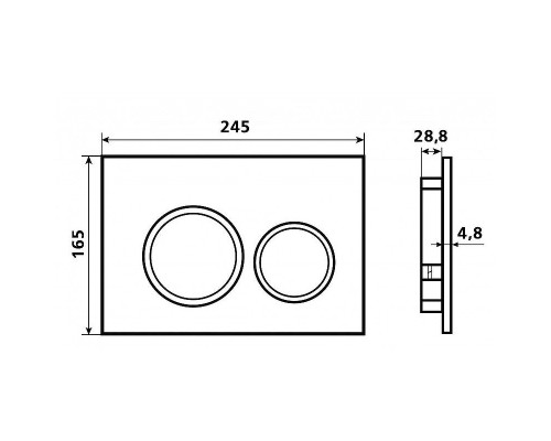 Клавиша смыва Esbano Slim-37MB ESINSLM37MB Черная матовая