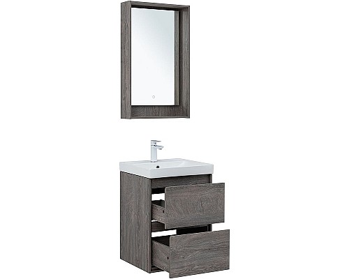 Тумба под раковину Aquanet Милан 50 336371 подвесная Дуб рошелье