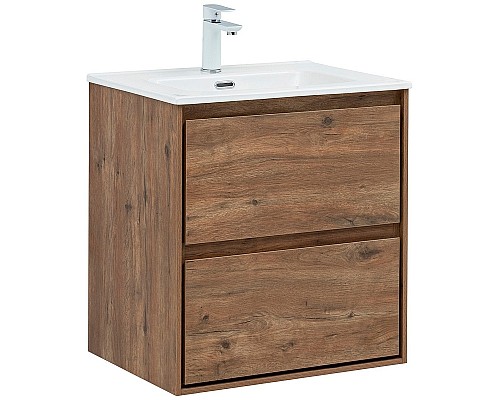 Тумба под раковину Aquanet Милан 60 336377 подвесная Дуб рустикальный