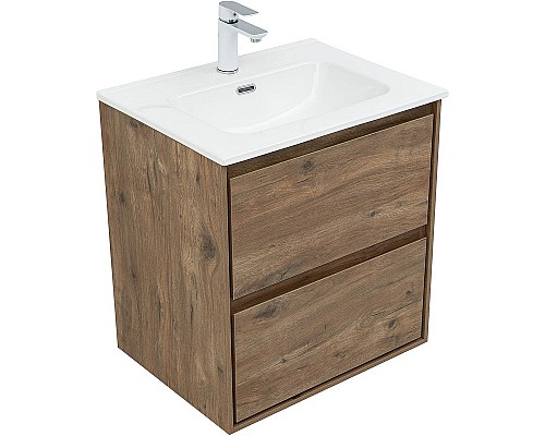 Тумба под раковину Aquanet Милан 60 336377 подвесная Дуб рустикальный